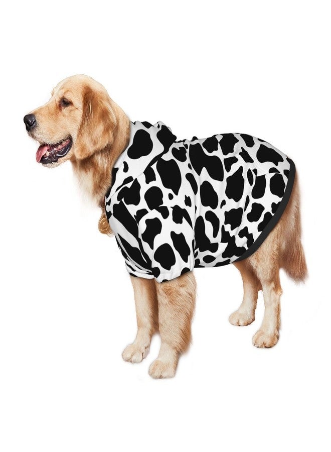 Ubouigr Cow Print Dog Costume,Stylish Dog Hoodie with Hat Pocket,Pet Clothes Sweatshirts for Cats Dogs Large - Image 2